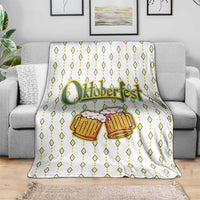 Oktoberfest Blanket with Oktoberfest Beer Mug Illustration White Diamond - Wonder Print Shop
