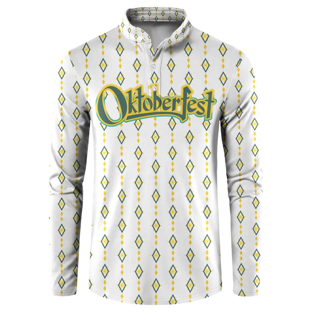 Oktoberfest Button Sweatshirt with Oktoberfest Beer Mug Illustration White Diamond - Wonder Print Shop