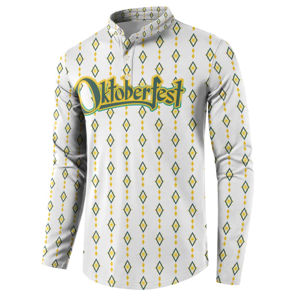 Oktoberfest Button Sweatshirt with Oktoberfest Beer Mug Illustration White Diamond - Wonder Print Shop