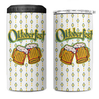 Oktoberfest 4 in 1 Can Cooler Tumbler with Oktoberfest Beer Mug Illustration White Diamond - Wonder Print Shop