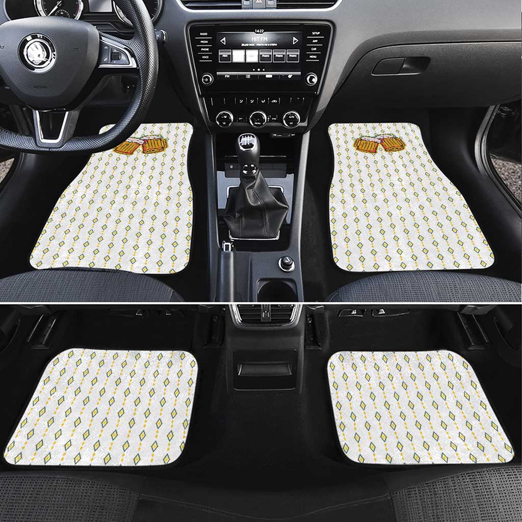 Oktoberfest Car Mats with Oktoberfest Beer Mug Illustration White Diamond - Wonder Print Shop