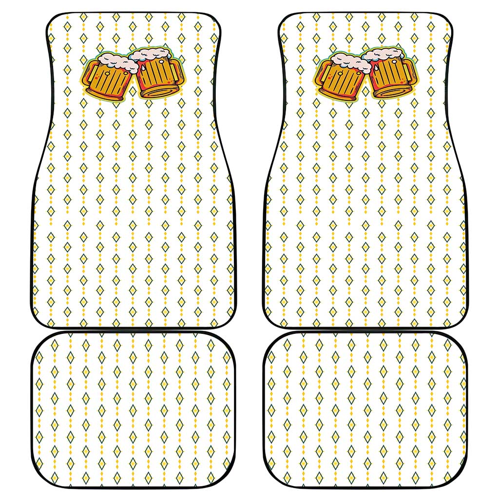Oktoberfest Car Mats with Oktoberfest Beer Mug Illustration White Diamond - Wonder Print Shop