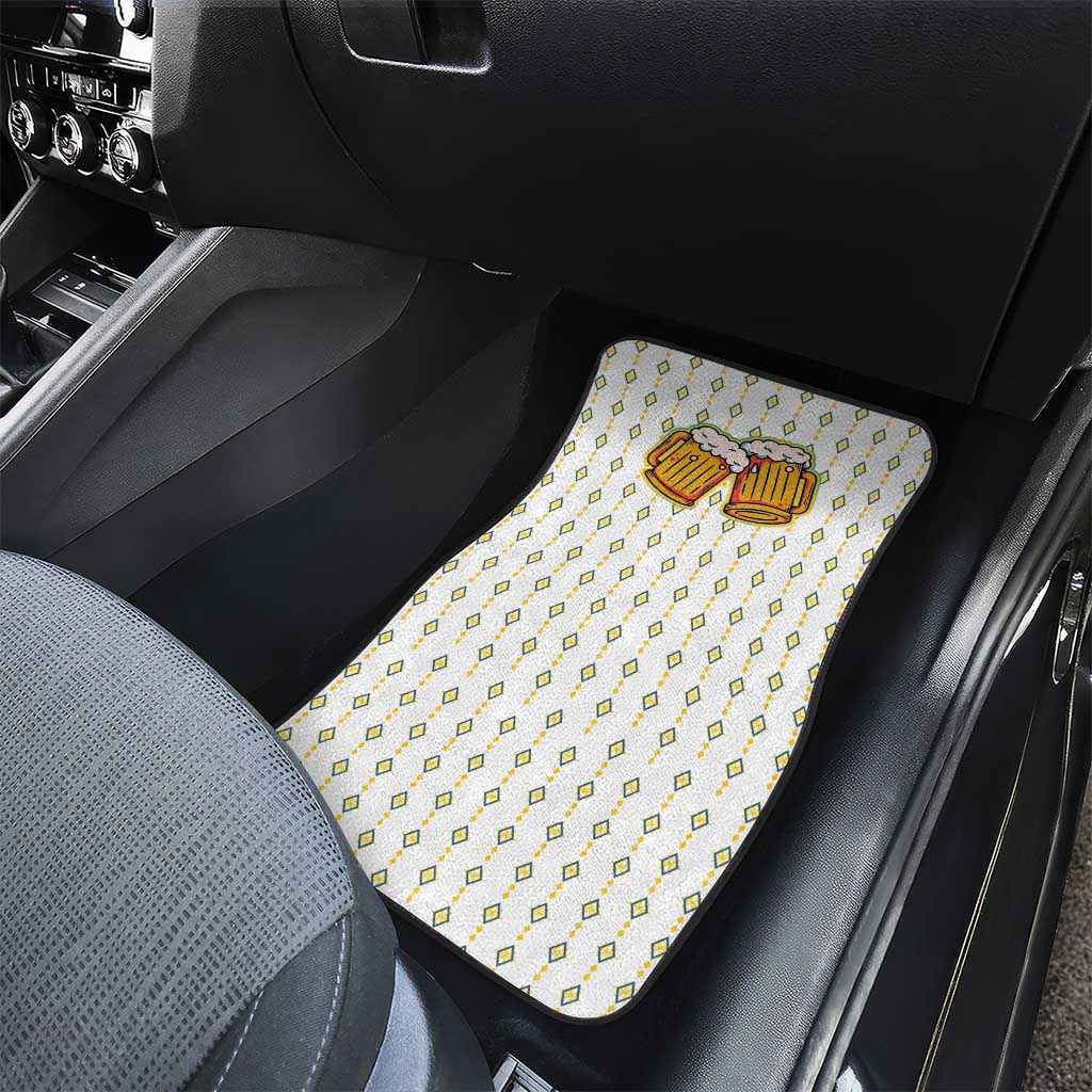 Oktoberfest Car Mats with Oktoberfest Beer Mug Illustration White Diamond - Wonder Print Shop