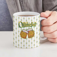 Oktoberfest Ceramic Mug with Oktoberfest Beer Mug Illustration White Diamond - Wonder Print Shop
