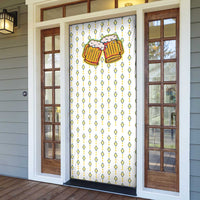 Oktoberfest Door Cover with Oktoberfest Beer Mug Illustration White Diamond - Wonder Print Shop