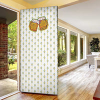Oktoberfest Door Cover with Oktoberfest Beer Mug Illustration White Diamond - Wonder Print Shop