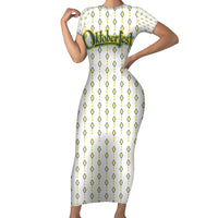 Oktoberfest Family Matching Short Sleeve Bodycon Dress and Hawaiian Shirt with Oktoberfest Beer Mug Illustration White Diamond - Wonder Print Shop