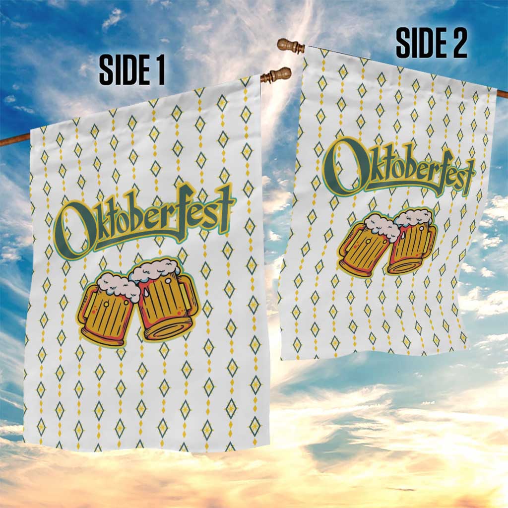 Oktoberfest Garden Flag with Oktoberfest Beer Mug Illustration White Diamond - Wonder Print Shop