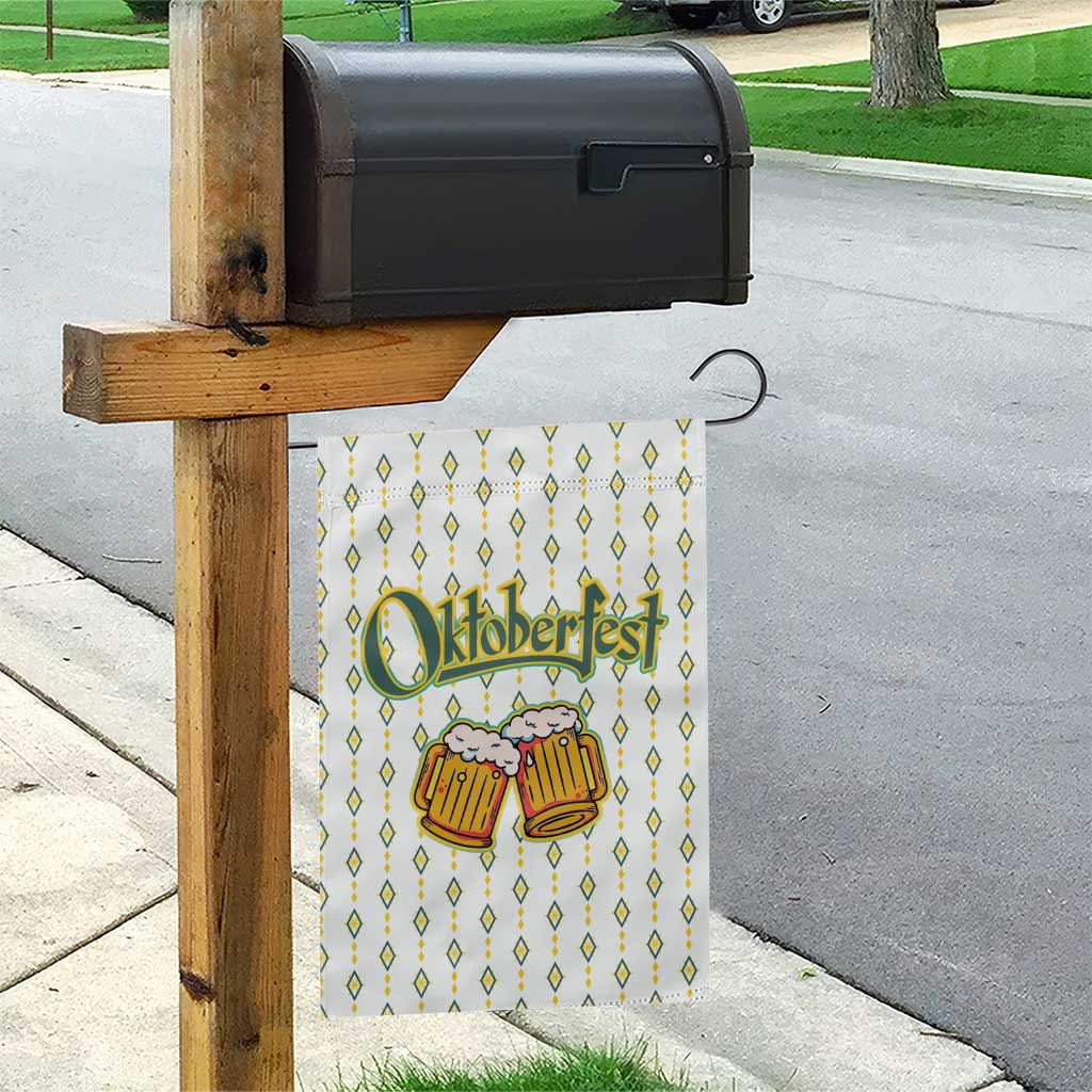 Oktoberfest Garden Flag with Oktoberfest Beer Mug Illustration White Diamond - Wonder Print Shop