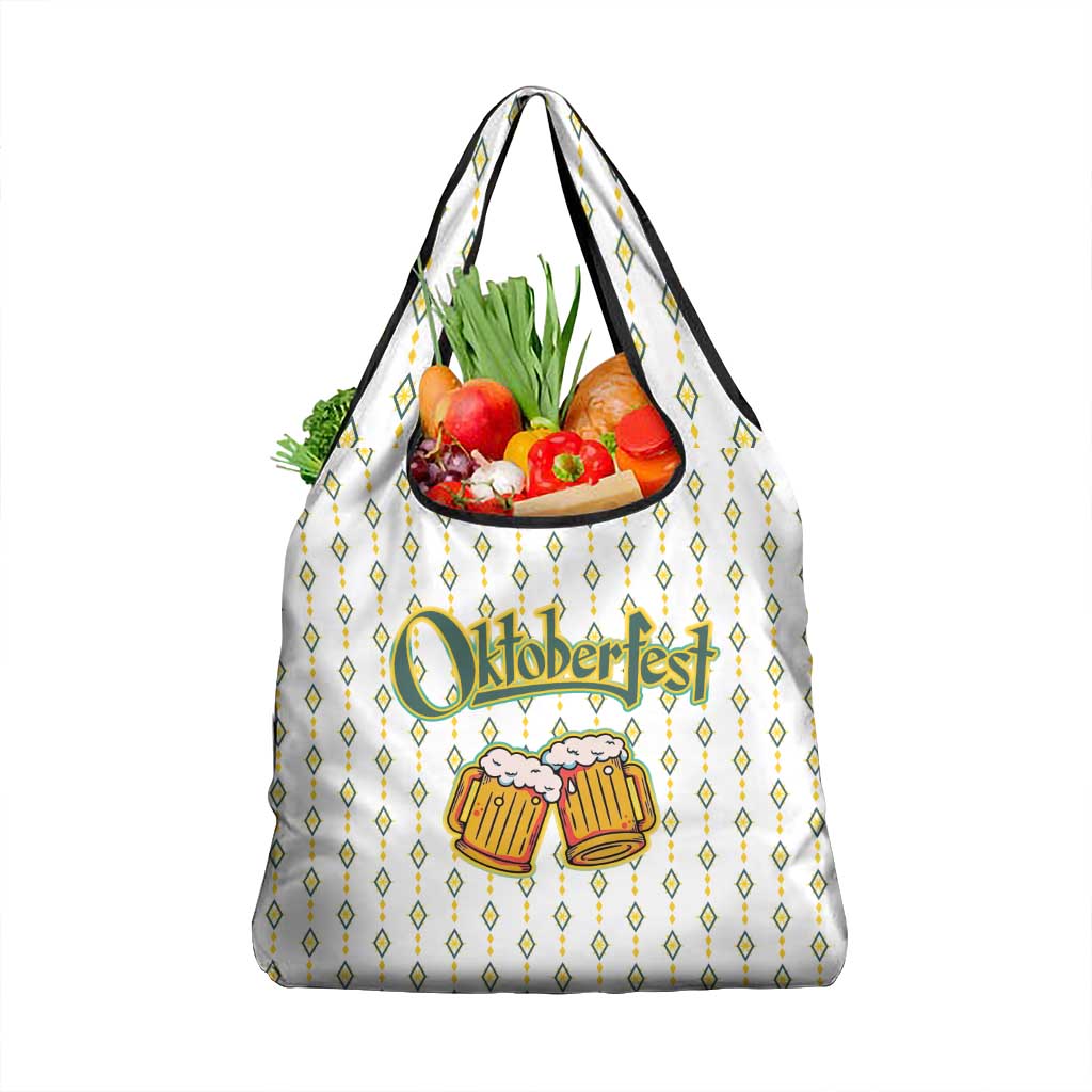 Oktoberfest Grocery Bag with Oktoberfest Beer Mug Illustration White Diamond - Wonder Print Shop