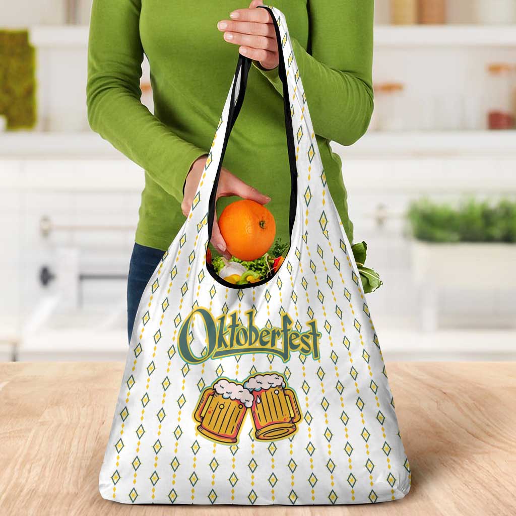 Oktoberfest Grocery Bag with Oktoberfest Beer Mug Illustration White Diamond - Wonder Print Shop