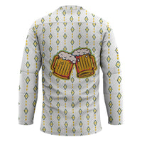 Oktoberfest Hockey Jersey with Oktoberfest Beer Mug Illustration White Diamond - Wonder Print Shop