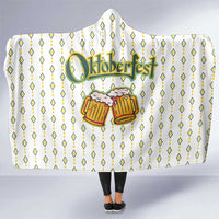 Oktoberfest Hooded Blanket with Oktoberfest Beer Mug Illustration White Diamond - Wonder Print Shop