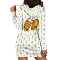 Oktoberfest Hoodie Dress with Oktoberfest Beer Mug Illustration White Diamond - Wonder Print Shop