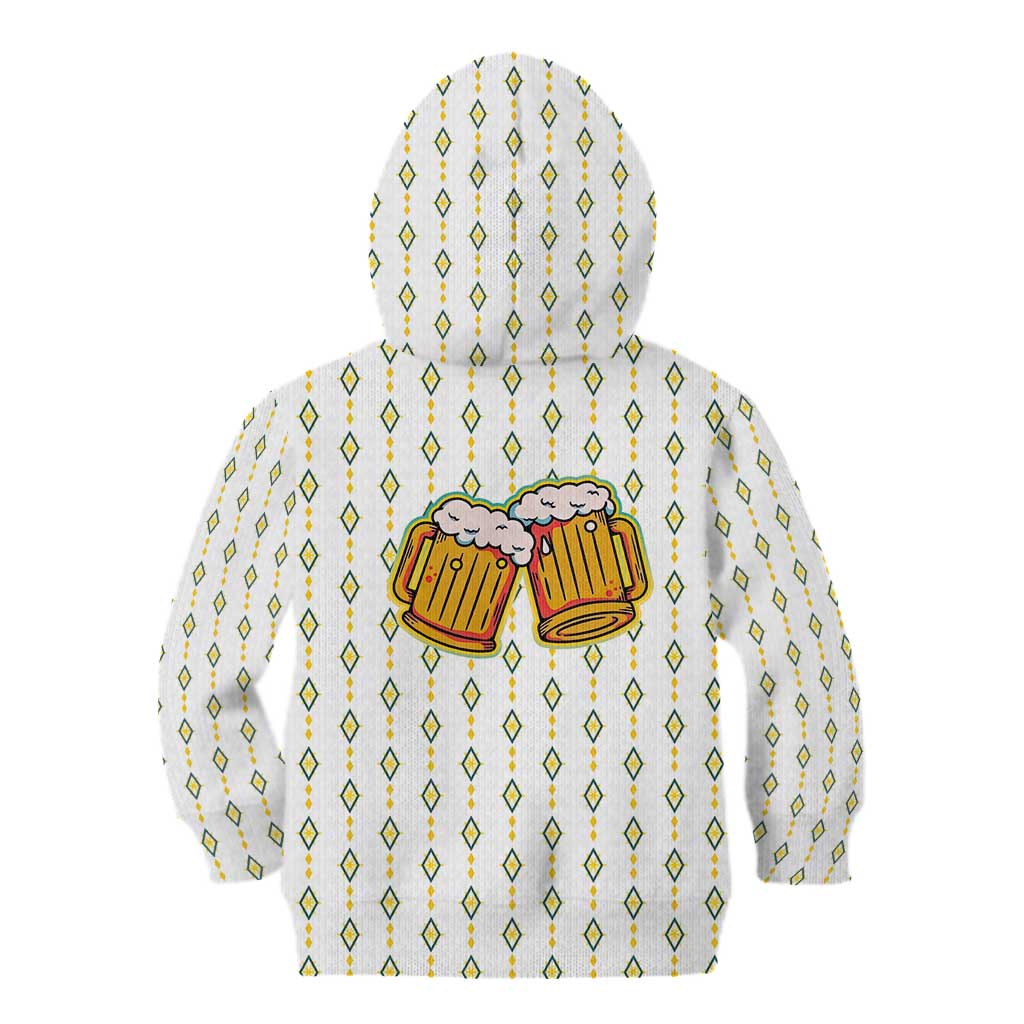 Oktoberfest Kid Hoodie with Oktoberfest Beer Mug Illustration White Diamond - Wonder Print Shop