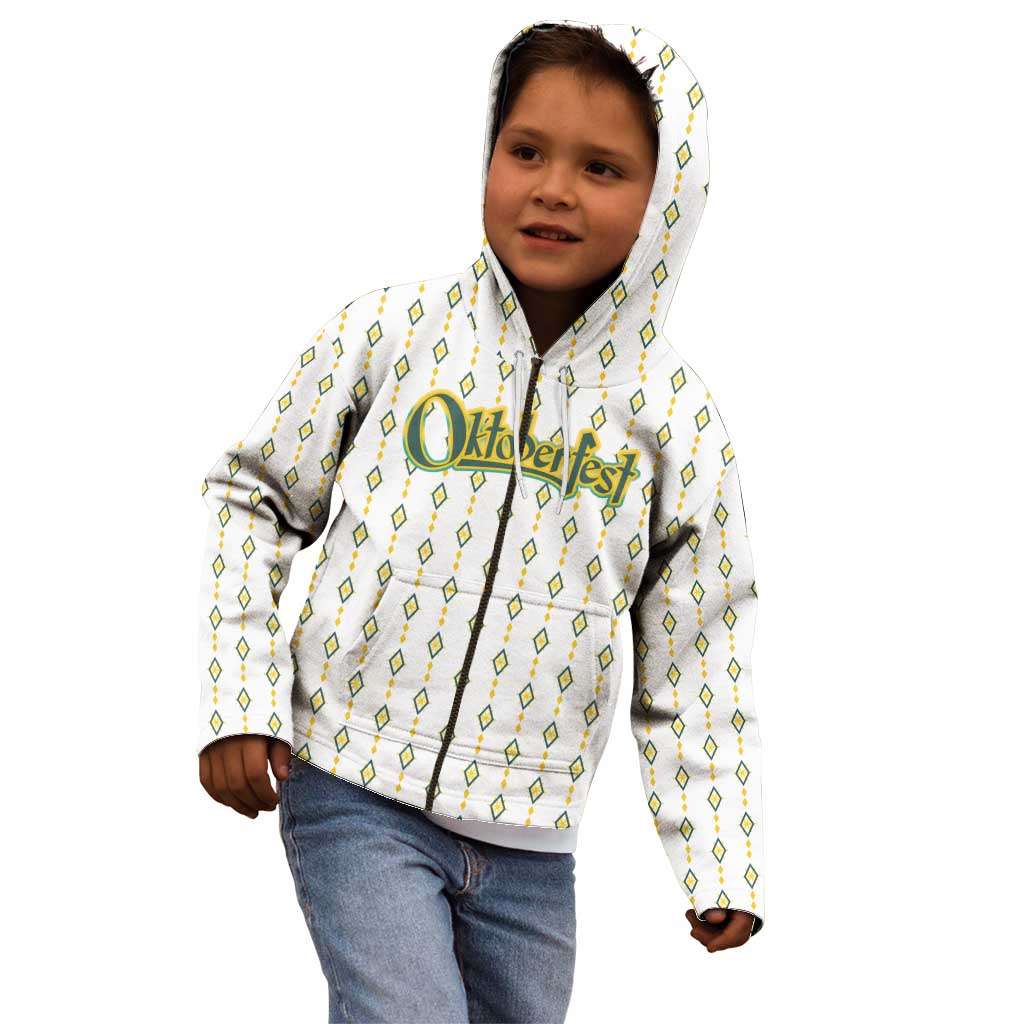 Oktoberfest Kid Hoodie with Oktoberfest Beer Mug Illustration White Diamond - Wonder Print Shop