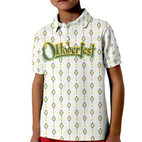 Oktoberfest Kid Polo Shirt with Oktoberfest Beer Mug Illustration White Diamond - Wonder Print Shop