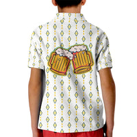 Oktoberfest Kid Polo Shirt with Oktoberfest Beer Mug Illustration White Diamond - Wonder Print Shop