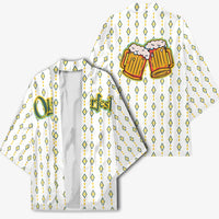 Oktoberfest Kimono with Oktoberfest Beer Mug Illustration White Diamond - Wonder Print Shop
