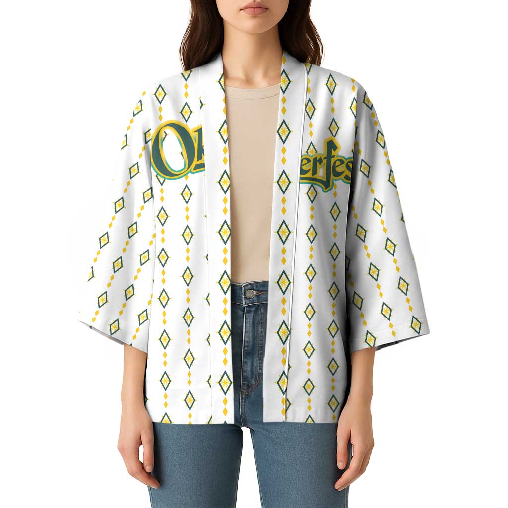 Oktoberfest Kimono with Oktoberfest Beer Mug Illustration White Diamond - Wonder Print Shop