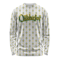 Oktoberfest Long Sleeve Shirt with Oktoberfest Beer Mug Illustration White Diamond - Wonder Print Shop