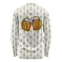 Oktoberfest Long Sleeve Shirt with Oktoberfest Beer Mug Illustration White Diamond - Wonder Print Shop