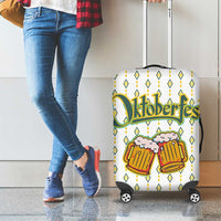 Oktoberfest Luggage Cover with Oktoberfest Beer Mug Illustration White Diamond - Wonder Print Shop