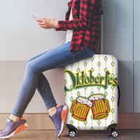 Oktoberfest Luggage Cover with Oktoberfest Beer Mug Illustration White Diamond - Wonder Print Shop