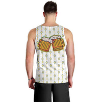 Oktoberfest Men Tank Top with Oktoberfest Beer Mug Illustration White Diamond - Wonder Print Shop