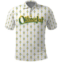 Oktoberfest Polo Shirt with Oktoberfest Beer Mug Illustration White Diamond - Wonder Print Shop