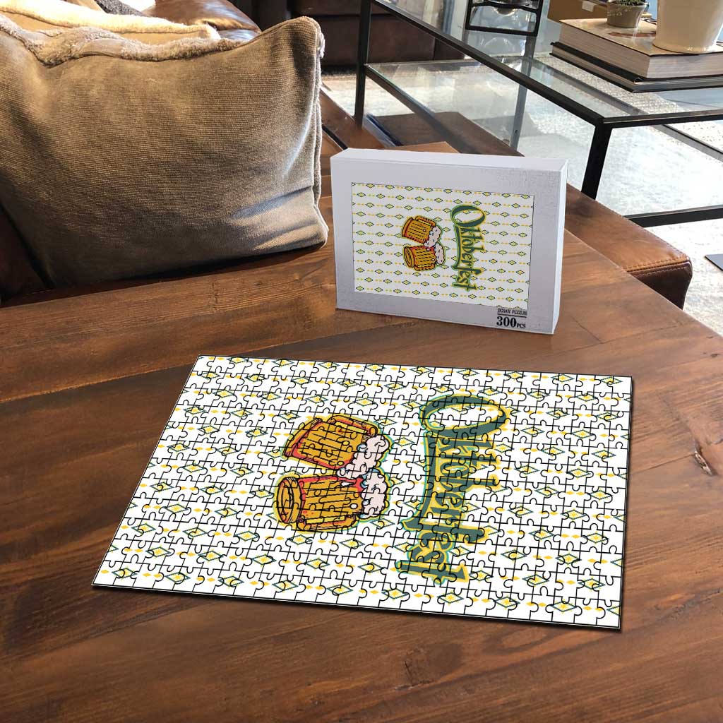Oktoberfest Puzzle with Oktoberfest Beer Mug Illustration White Diamond - Wonder Print Shop