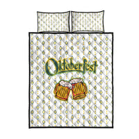 Oktoberfest Quilt Bed Set with Oktoberfest Beer Mug Illustration White Diamond - Wonder Print Shop
