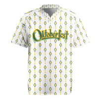 Oktoberfest Rugby Jersey with Oktoberfest Beer Mug Illustration White Diamond - Wonder Print Shop