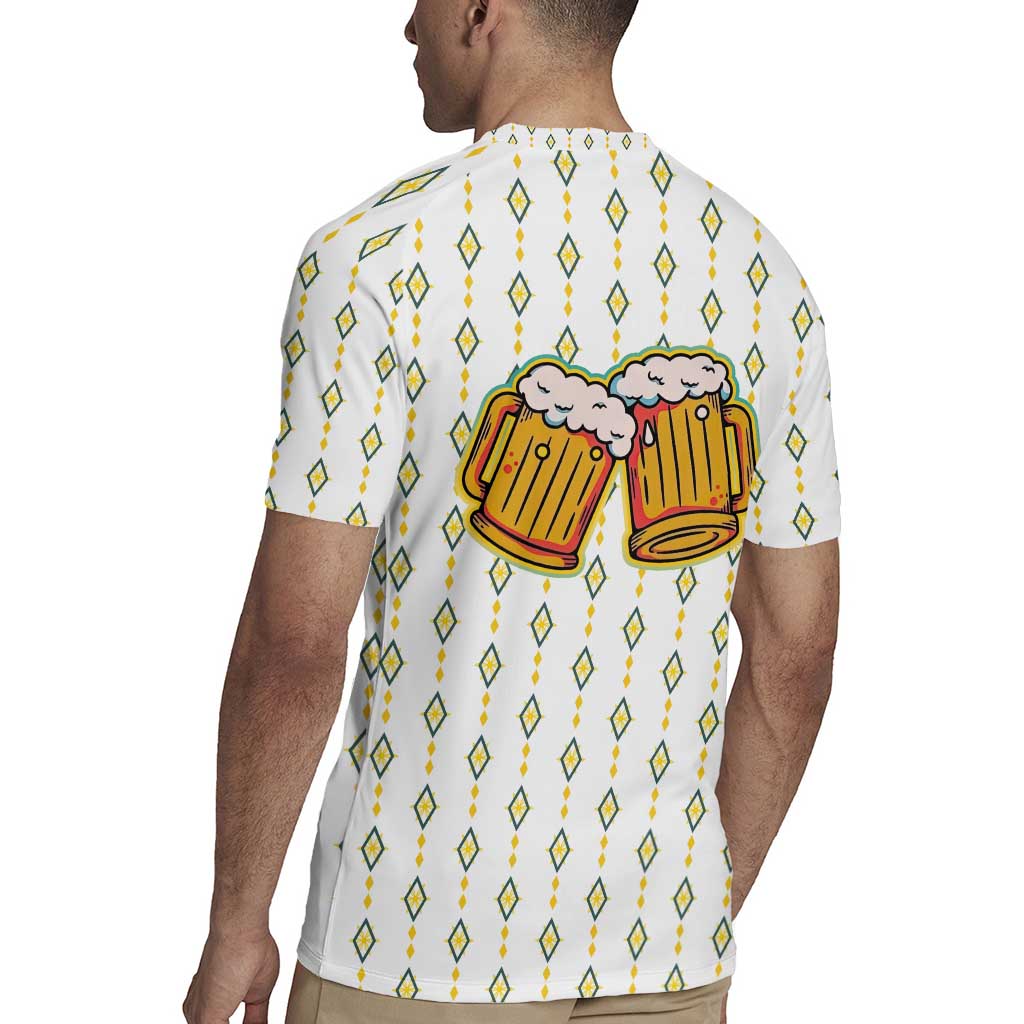 Oktoberfest Rugby Jersey with Oktoberfest Beer Mug Illustration White Diamond - Wonder Print Shop