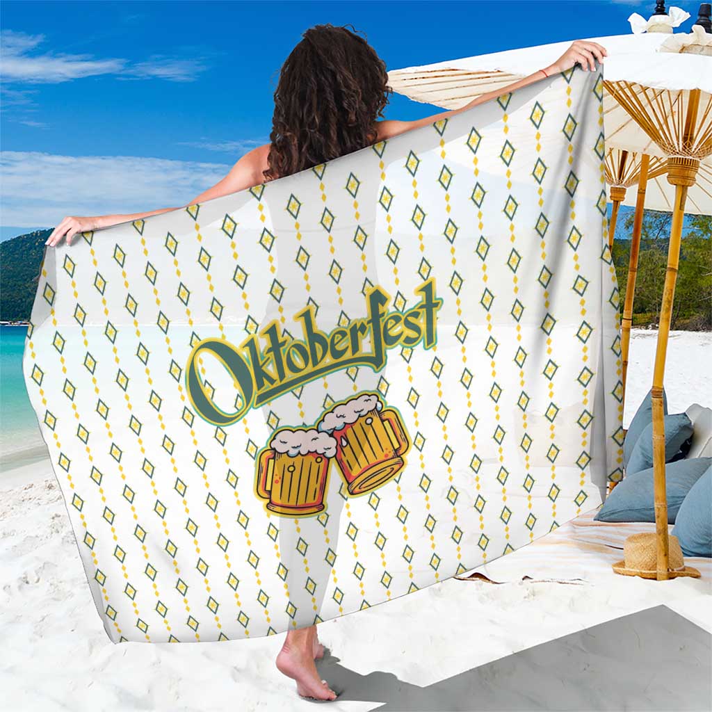 Oktoberfest Sarong with Oktoberfest Beer Mug Illustration White Diamond - Wonder Print Shop