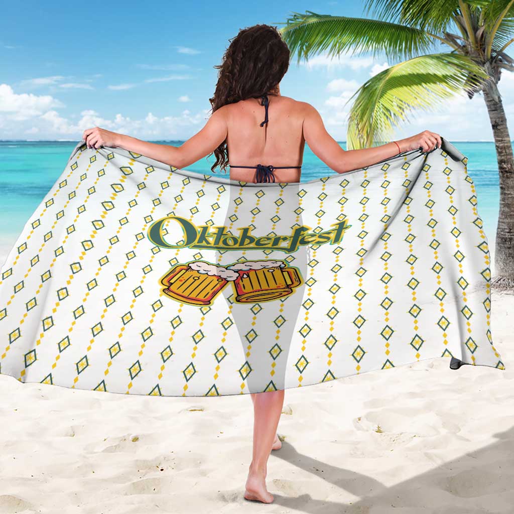 Oktoberfest Sarong with Oktoberfest Beer Mug Illustration White Diamond - Wonder Print Shop