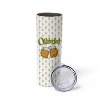 Oktoberfest Skinny Tumbler with Oktoberfest Beer Mug Illustration White Diamond - Wonder Print Shop