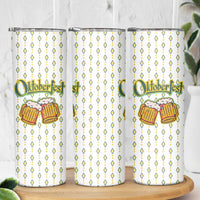 Oktoberfest Skinny Tumbler with Oktoberfest Beer Mug Illustration White Diamond - Wonder Print Shop