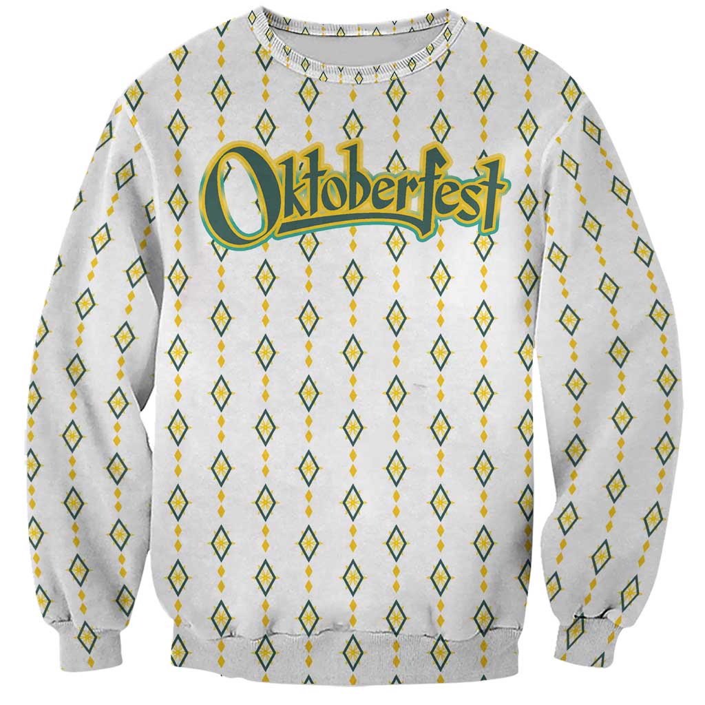 Oktoberfest Sweatshirt with Oktoberfest Beer Mug Illustration White Diamond - Wonder Print Shop