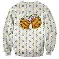 Oktoberfest Sweatshirt with Oktoberfest Beer Mug Illustration White Diamond - Wonder Print Shop