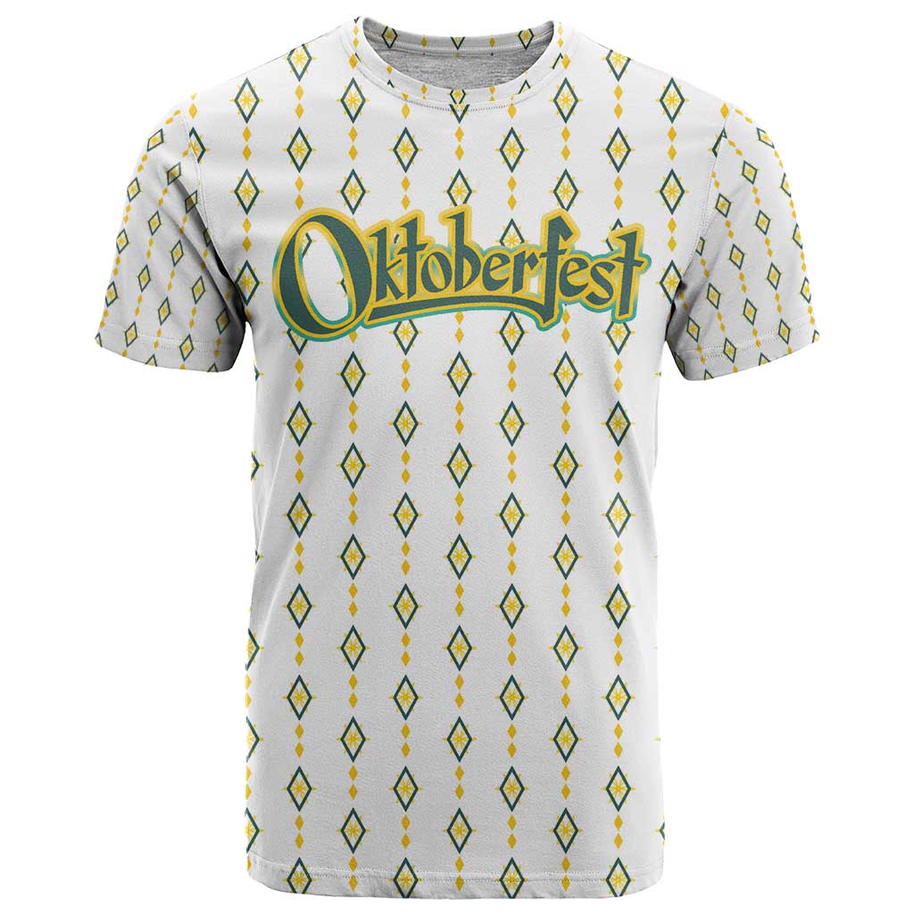 Oktoberfest T Shirt with Oktoberfest Beer Mug Illustration White Diamond - Wonder Print Shop
