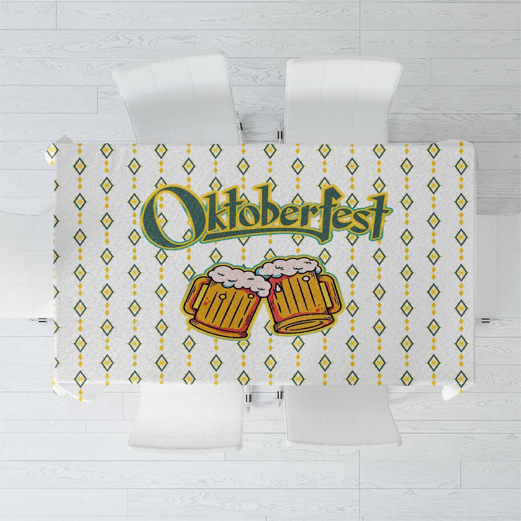 Oktoberfest Tablecloth with Oktoberfest Beer Mug Illustration White Diamond - Wonder Print Shop