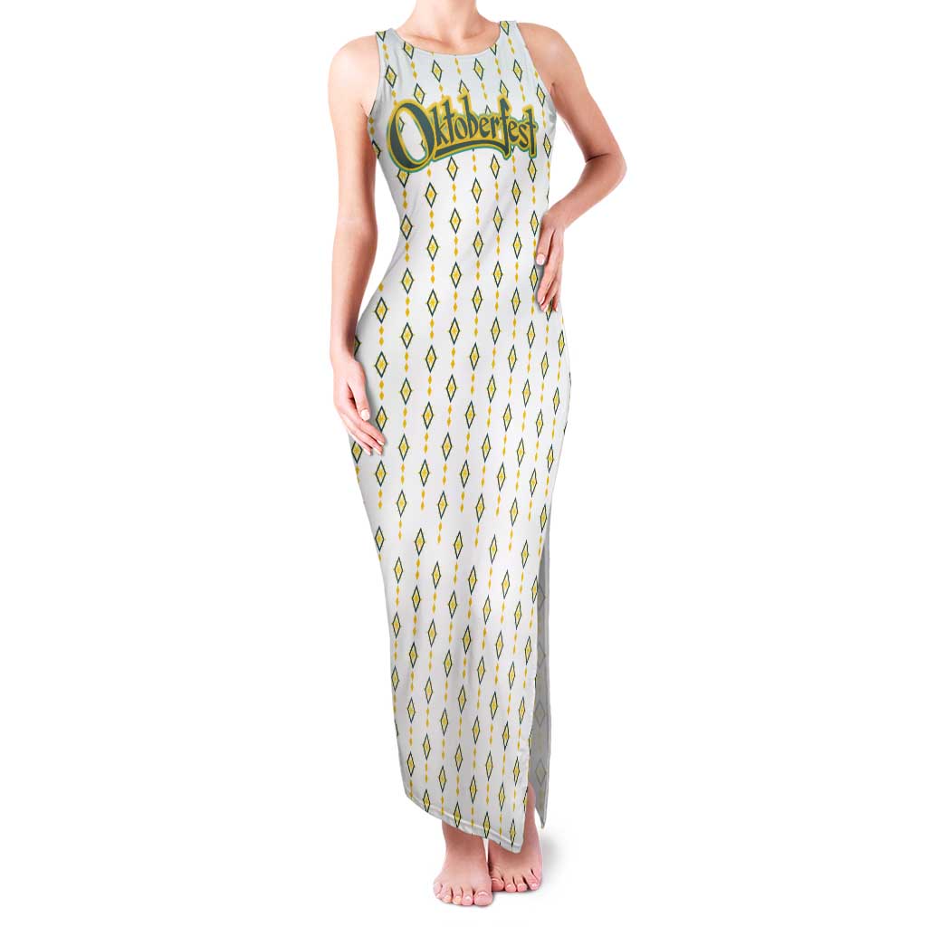 Oktoberfest Tank Maxi Dress with Oktoberfest Beer Mug Illustration White Diamond - Wonder Print Shop
