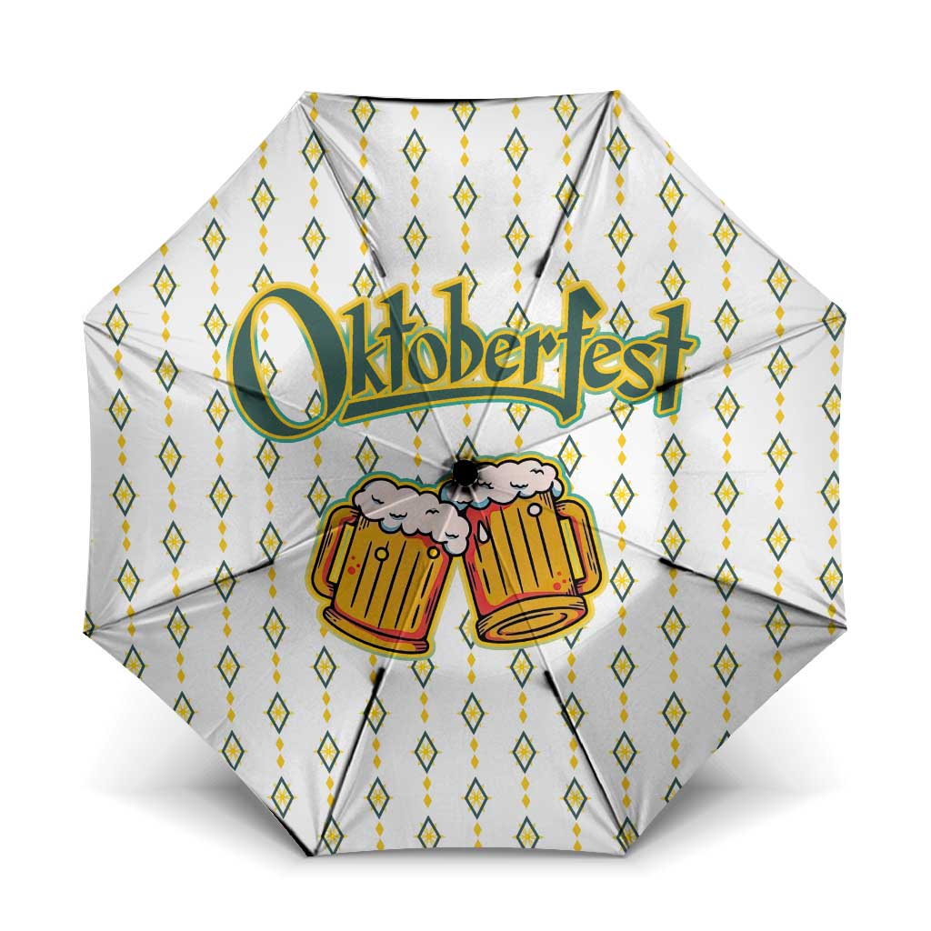 Oktoberfest Umbrella with Oktoberfest Beer Mug Illustration White Diamond - Wonder Print Shop