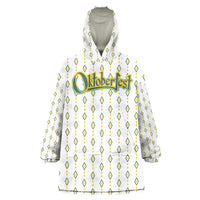Oktoberfest Wearable Blanket Hoodie with Oktoberfest Beer Mug Illustration White Diamond - Wonder Print Shop