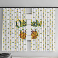Oktoberfest Window Curtain with Oktoberfest Beer Mug Illustration White Diamond - Wonder Print Shop