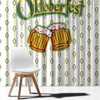 Oktoberfest Window Curtain with Oktoberfest Beer Mug Illustration White Diamond - Wonder Print Shop