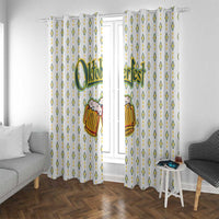 Oktoberfest Window Curtain with Oktoberfest Beer Mug Illustration White Diamond - Wonder Print Shop