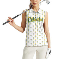 Oktoberfest Women Sleeveless Polo Shirt with Oktoberfest Beer Mug Illustration White Diamond - Wonder Print Shop
