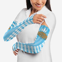 Oktoberfest Arm Sleeves with Beer Glass Illustration Blue White Diamond - Wonder Print Shop
